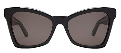 Balenciaga EVERYDAY BB 0231S 001 Cat-Eye Plastic Black Sunglasses with Grey Lens