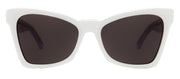 Balenciaga EVERYDAY BB 0231S 005 Cat-Eye Plastic White Sunglasses with Grey Lens