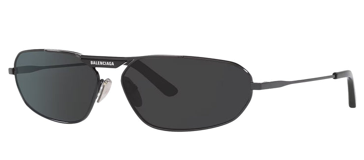 Balenciaga EVERYDAY BB 0245S 001 Fashion Metal Grey Sunglasses with Grey Lens