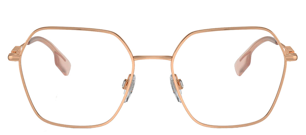 Burberry BE 1381 1337 Rose Gold Metal Irregular Eyeglasses 54mm Burberry Eyeglasses BE1398 1337 Rose Gold/Transparent Women  main image 4