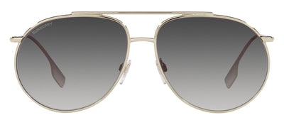 Burberry BE 3138 11098G Pilot Metal Gold Sunglasses with Gray Gradient Lens