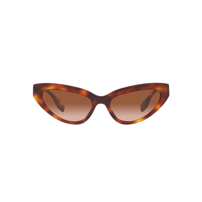Burberry BE 4373U 331613 Cat Eye Plastic Pattern Sunglasses with Brown Gradient Lens