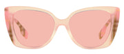 Burberry BE 4393F 4052/5 Cat Eye Plastic Pink/Check Pink Sunglasses with Light Pink Lens