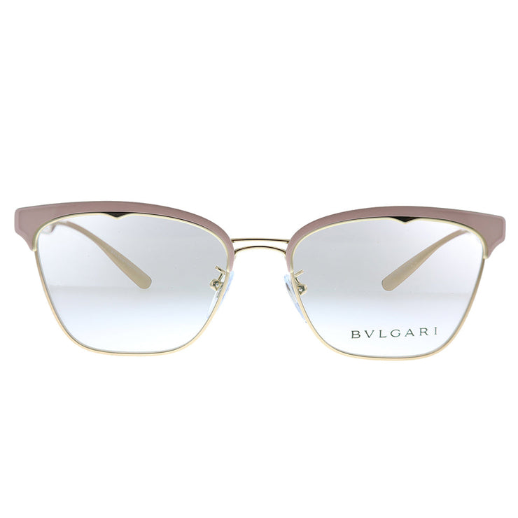 Bvlgari BV 2218 2057 Cat-Eye Metal Pink Eyeglasses with Logo Stamped Demo Lenses