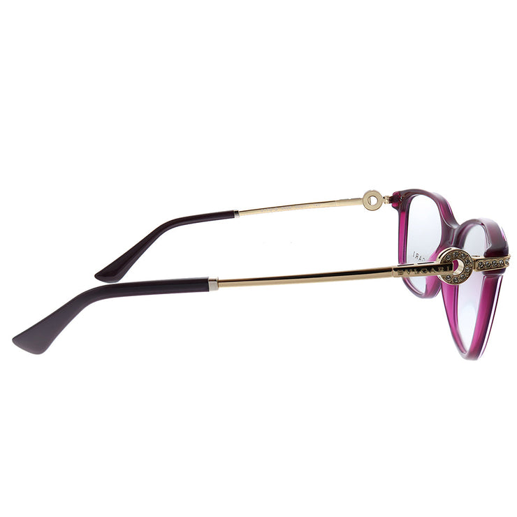 Bvlgari BV 4173B 5426 Rectangle Plastic Purple Eyeglasses with Logo Stamped Demo Lenses