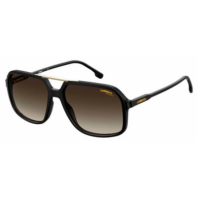 Carrera CA 229/S R60_HA Square Plastic Black Sunglasses with Brown Gradient Lens
