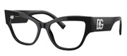 Dolce & Gabbana DG 3378 501 Cat-Eye Plastic Black Eyeglasses with Logo Stamped Demo Lenses