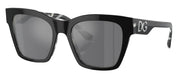 Dolce & Gabbana DG 4384 33726G Square Plastic Black Sunglasses with Grey Mirror Lens