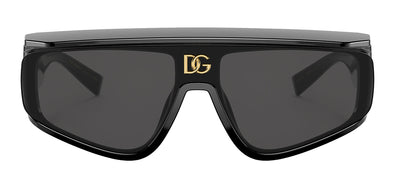 Dolce & Gabbana DG 6177 501/87 Rectangle Plastic Black Sunglasses with Grey Lens