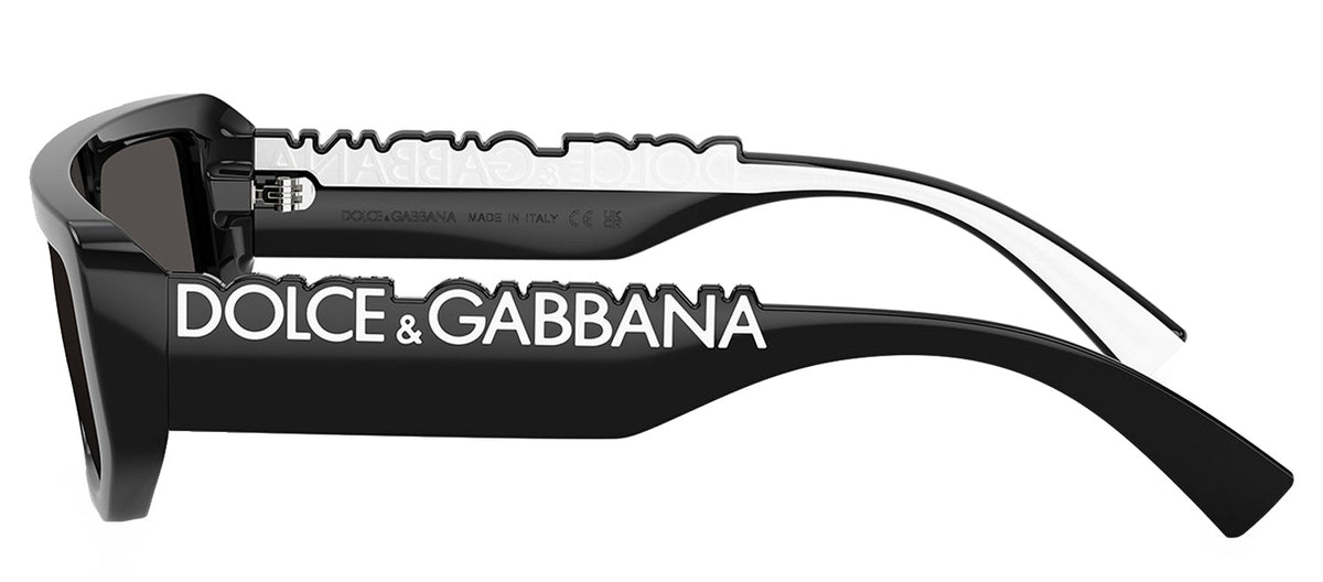 Dolce & Gabbana DG6203 501/87 Rectangle Sunglasses - Shiny Black/Grey Dolce&Gabbana DG4453 501/87 Sunglasses - US main image 3