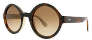 Fendi FF 120 MIY Oval Plastic Havana Sunglasses with Brown Gradient Lens