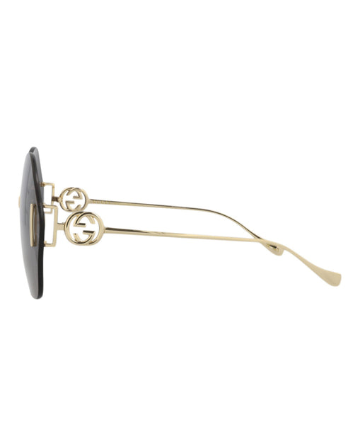 Gucci GG1203S 002 Round Sunglasses - Gold / Grey GUCCI GG1203S 002 Gold/Grey 65-16-140 Sunglasses New  main image 4