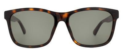 Gucci GG 0746S 003 Square Plastic Havana Sunglasses with Green Lens