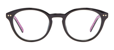 Kate Spade KS Kinslee 807 Round Plastic Black Eyeglasses with Clear Blue Block Lens