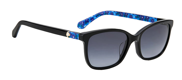 Kate Spade KS Tabitha/S 807 Square Plastic Black Sunglasses with Grey Gradient Lens