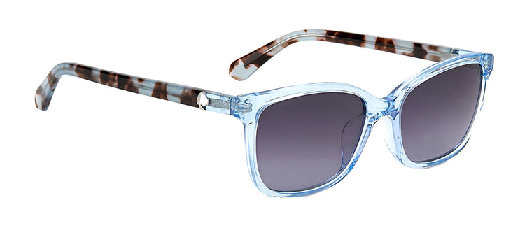 Kate Spade KS Tabitha/S PJP Square Plastic Blue Sunglasses with Grey Gradient Lens