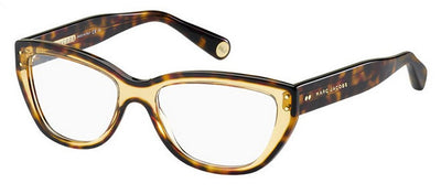 Marc Jacobs MJ 446 397 Cat-Eye Plastic Brown Eyeglasses with Logo Stamped Demo Lenses