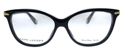 Marc Jacobs MJ 508 807 Cat-Eye Plastic Black Eyeglasses with Logo Stamped Demo Lenses