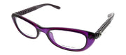 Marc by Marc Jacobs MMJ 569 DQT Cat-Eye Plastic Violet Eyeglasses with Logo Stamped Demo Lenses