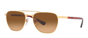 Persol PO 2494S 1142M2 Pillow Metal Gold Sunglasses with Brown Polarized Lens