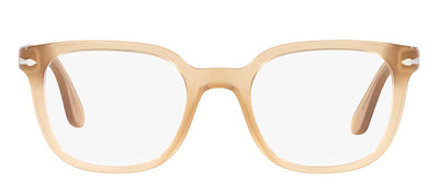 Persol PO 3263V 1169 Square Plastic Beige Eyeglasses with Logo Stamped Demo Lenses
