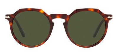 Persol PO 3281S 24/31 Phantos Plastic Havana Sunglasses with Green Lens