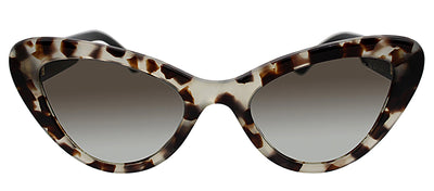 Prada PR 13YS UAO0A7 Cat-Eye Plastic Havana Sunglasses with Grey Gradient Lens