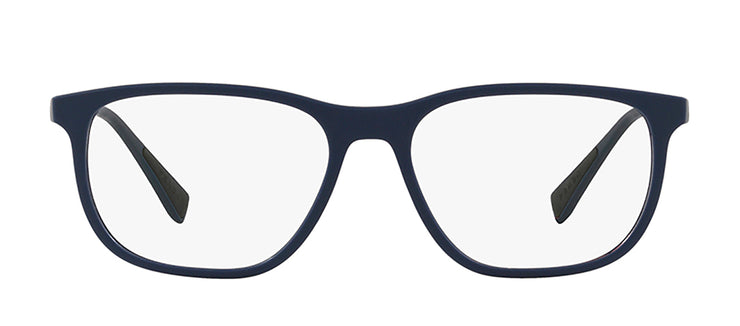 Prada Linea Rossa PS 05LV 2881O1 Rectangular Plastic Blue Eyeglasses with Logo Stamped Demo Lenses