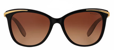 Ralph by Ralph Lauren RA 5203 1090T5 Cat-Eye Plastic Black Sunglasses with Brown Gradient Lens