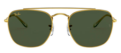 Ray-Ban RB 3557 919631 Aviator Metal Gold Sunglasses with Green Lens