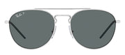 Ray-Ban RB 3589 925181 Phantos Metal Polished Silver Sunglasses with Grey Lens