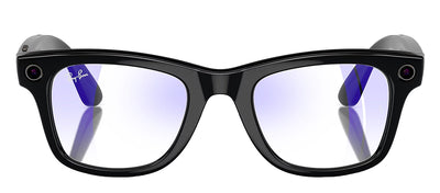 Ray-Ban META RW 4006 601/SB Wayfarer Plastic Black Eyeglasses with Clear Blue Block Lens