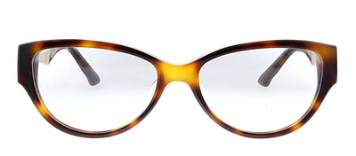 Swarovski SK 4101 052 Square Plastic Tortoise Eyeglasses with Logo Stamped Demo Lenses