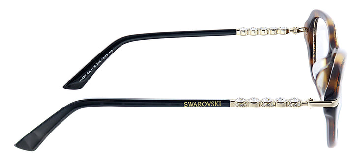 Swarovski SK 4110 056 Square Plastic Havana Eyeglasses with Logo Stamped Demo Lenses