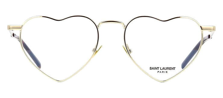 Saint Laurent NEW WAVE SL 301O 003 Fashion Metal Gold Eyeglasses with Logo Stamped Demo Lenses
