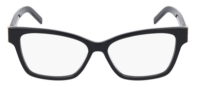 Saint Laurent MONOGRAM SL M116O 001 Cat-Eye Plastic Black Eyeglasses with Logo Stamped Demo Lenses