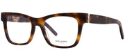 Saint Laurent MONOGRAM SL M118O 002 Square Plastic Havana Eyeglasses with Logo Stamped Demo Lenses