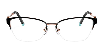 Tiffany & Co. TF 1141 6122 Cat-Eye Metal Black Eyeglasses with Logo Stamped Demo Lenses