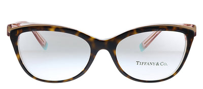 Tiffany & Co. TF 2192 8287 Cat-Eye Plastic Havana Eyeglasses with Logo Stamped Demo Lenses