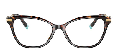Tiffany & Co. TF 2219B 8015 Cat-Eye Plastic Havana Eyeglasses with Logo Stamped Demo Lenses