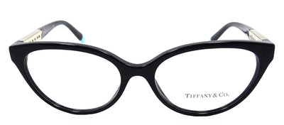 Tiffany & Co. TF 2226 8001 Cat-Eye Plastic Black Eyeglasses with Logo Stamped Demo Lenses
