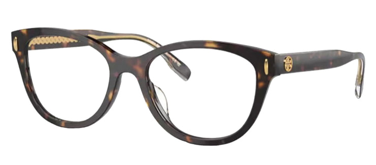 Tory Burch TY 2137U 1728 Butterfly Plastic Tortoise Eyeglasses with Logo Stamped Demo Lenses