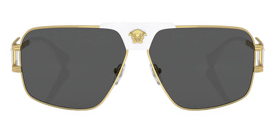 Versace VE 2251 147187 Square Metal Gold Sunglasses with Grey Lens