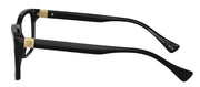 Versace VE 3328 GB1 Rectangle Plastic Black Eyeglasses with Logo Stamped Demo Lenses
