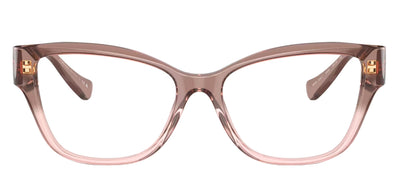 Versace ICONIC VE 3347 5435 Cat-Eye Plastic Pink Eyeglasses with Logo Stamped Demo Lenses