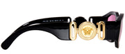 Versace VE 4361 GB1/84 Geometric Plastic Black Sunglasses with Pink Lens