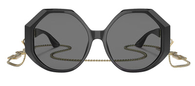 Versace VE 4395 534587 Square Plastic Black Sunglasses with Grey Lens
