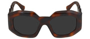 Versace VE 4424U 521787 Irregular Plastic Havana Brown Sunglasses with Grey Lens