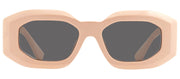 Versace VE 4425U 536387 Irregular Plastic Pink Sunglasses with Dark Grey Solid Color Lens