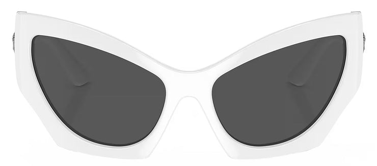 Versace VE 4450 314/87 Cat-Eye Plastic White Sunglasses with Grey Lens